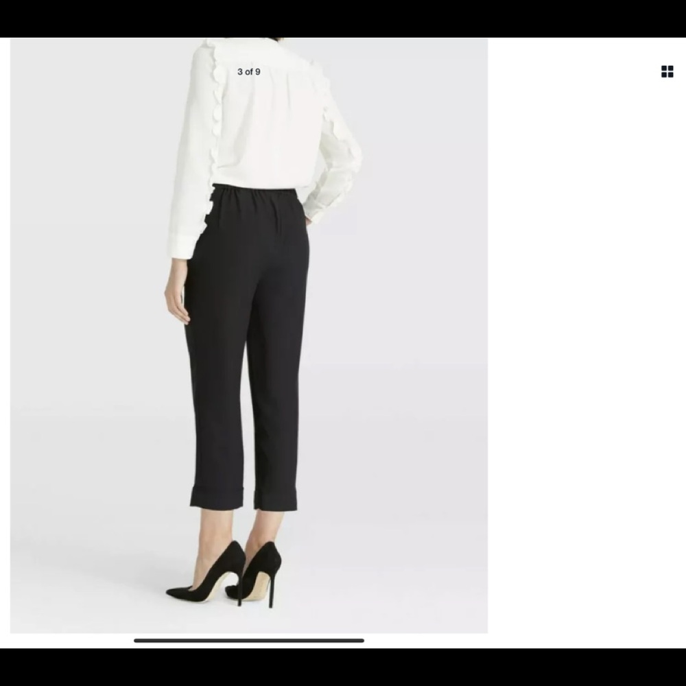 Draper James Ankle Cuff Pants Black size Large
